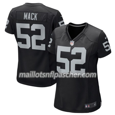 Maillot Oakland Raiders Khalil Mack 52 Nike Noir - Femme Maillot Oakland Raiders Khalil Mack 52 Nike Noir - Femme